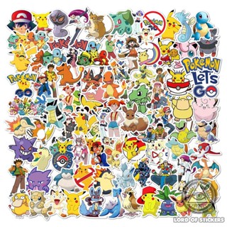  Set 100 Nhãn Dán Pokemon Sticker Hoạt Hình Đáng Yêu Chống Thấm Nước Trang Trí Mũ Bảo Hiểm Laptop Điện Thoại Guitar 