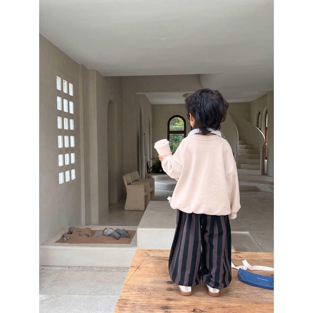 Áo Thun cotton Tay Dài In Chữ Phong Cách Hàn Quốc Thời Trang Thu Đông Cho Bé Gái 90-140cm