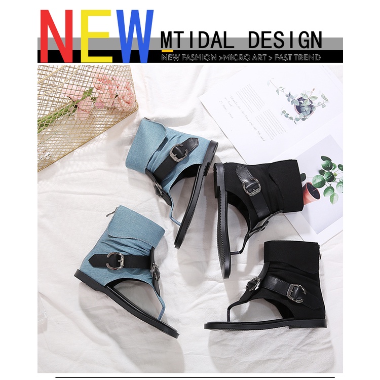 Set Đồ denim Hở Ngón Đính Đinh Tán Thoải Mái Thời Trang Cho Nữ