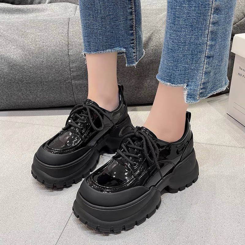 Giày oxford đế cao 6cm da bóng hàng quảng châu