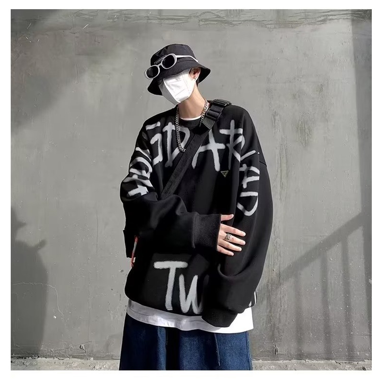 Áo Thun Tay Dài Cổ Tròn Dáng Rộng Thời Trang Cho Nam Giới size m-8xl