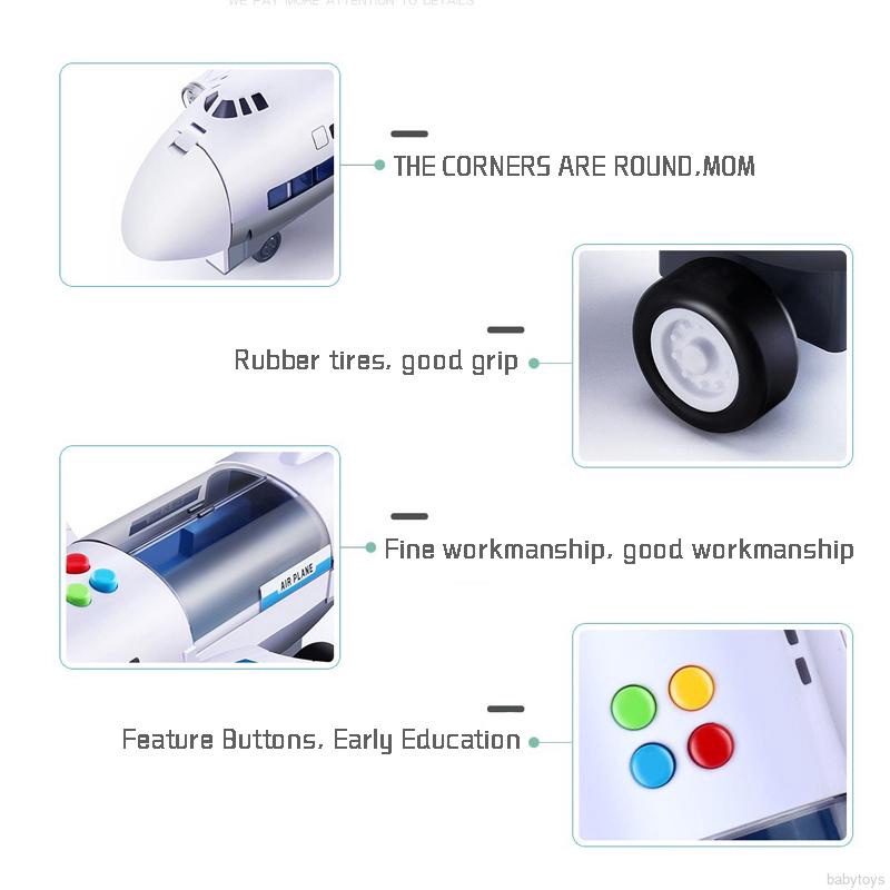 Biến dạng Âm nhạc Mô phỏng Theo dõi quán tính Đồ chơi trẻ em Máy bay chở khách kích thước lớn Trẻ em Máy bay chở khách Xe đồ chơi