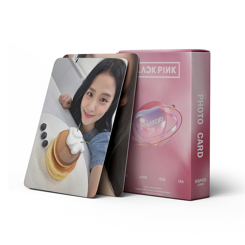 BLACKPINK LOMO Card Laser Card Set 55 Tấm Thẻ Ảnh 7th anniversary Hình Nhóm Nhạc