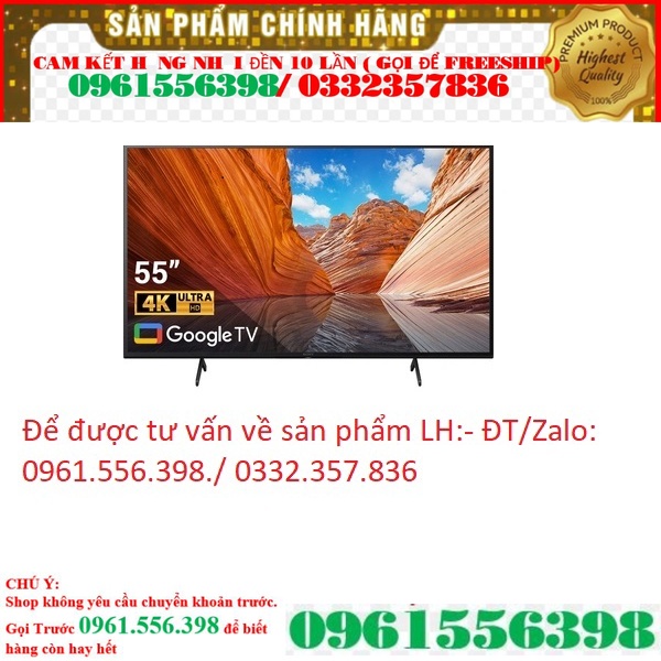  Smart Tivi Sony 55 Inch 4K UHD KD-55X85J &lt; Chính hãng BH:24 tháng tại nhà toàn quốc&gt;