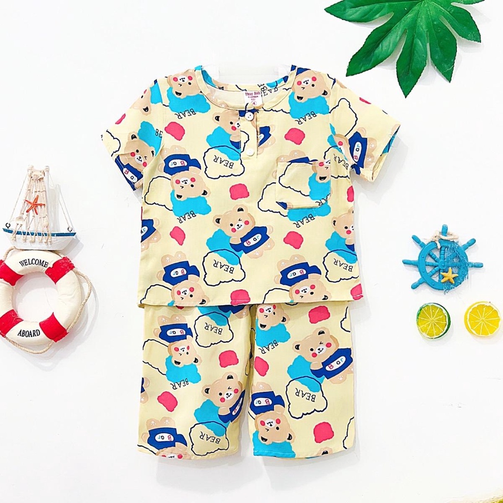 TOLEXINH  bộ tay ngắn quần dài bé trai vải loại 1