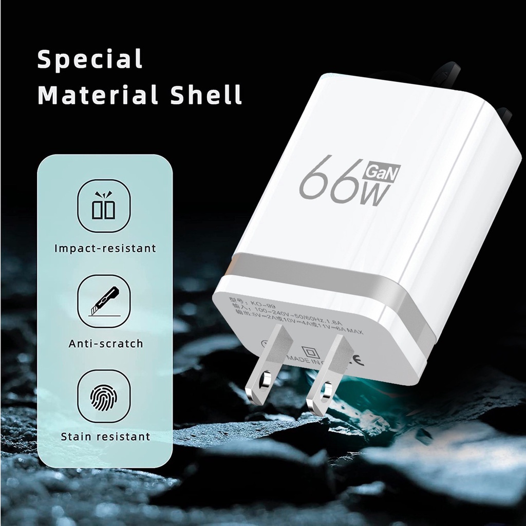 Galum nitride Sạc Nhanh 66w usb Đơn Cho Điện Thoại huawei xiaomi
