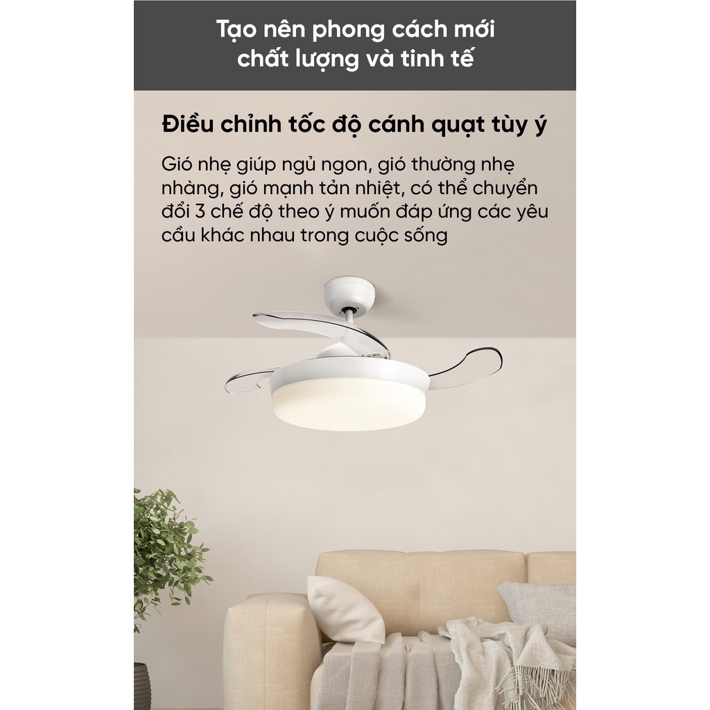 Quạt trần kèm đèn LED thông minh Xiaomi Yeelight C900 YLFSD-0006 kết nối Mi Home - Minh Tín Shop