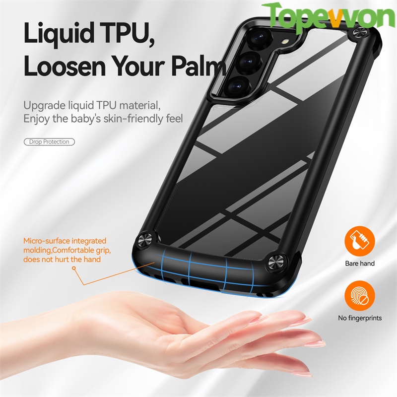 Ôp Điện Thoại Silicon Dẻo Trong Suốt Kèm Khung Bảo Vệ Camera Cho samsung galaxy s20 fe s21 plus s21 s22 ultra a52 a32 a12 Ốp