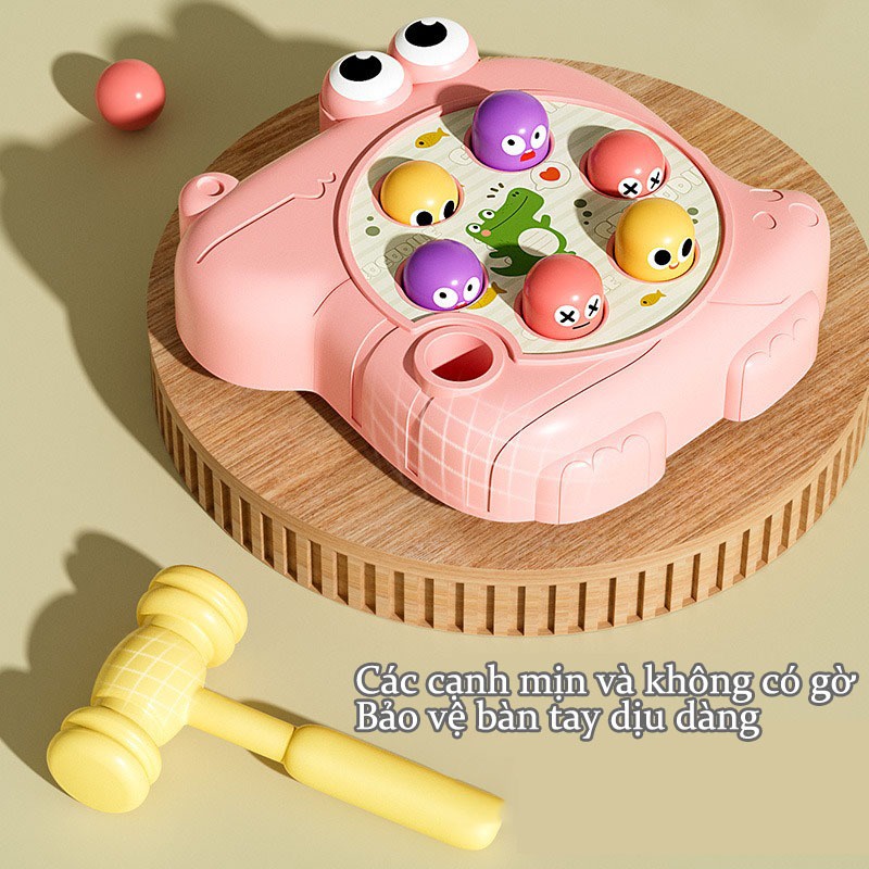 Đồ Chơi Hình Chú Cá Sấu Màu Xanh Lá / Đỏ Giáo Dục Sớm Cho Bé Trai Và Gái | Bộ Đồ Chơi Đập Thú Vui Nhộn Dành Cho Bé