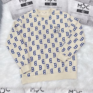 [CHÍNH HÃNG] Áo SWEATER MLB MONOGRAM BOSTON - BE - CODE: 3AMTM0231