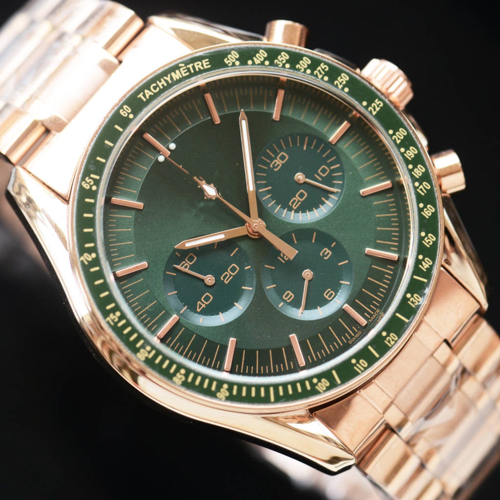 Novicta-oa six-hand chronograph Đồng Hồ Thạch Anh Bằng Thép Trơn Cho Nam