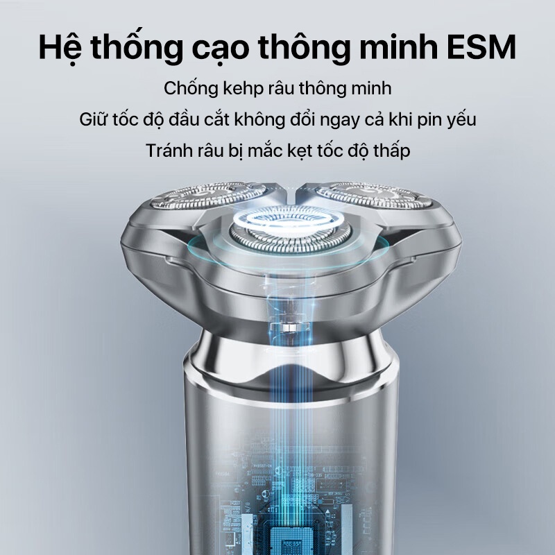 Máy cạo râu cao cấp Enchen X6 Lưỡi từ tính siêu bền, Lưới cắt đôi siêu mỏng - Chính Hãng