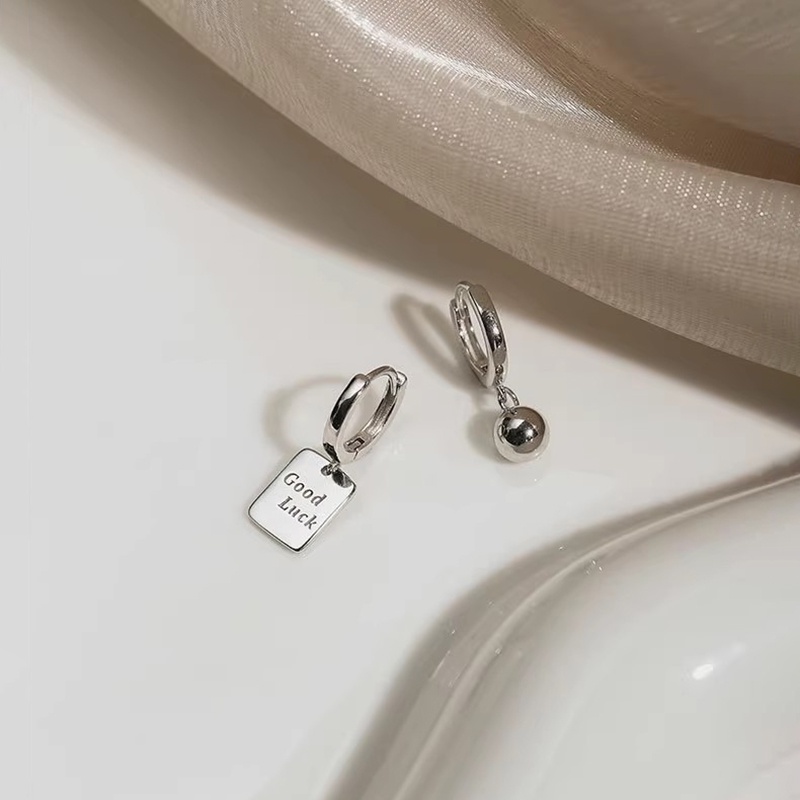 Khuyên Tai Tròn May Mắn Mạ Bạc Thời Trang Cho Nữ