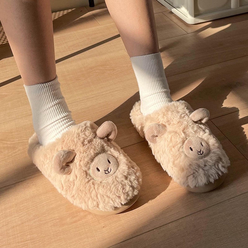 Dép Bông Đi Trong Nhà Hình Hoạt Hình Xinh Xắn Cho Cặp Đôi
