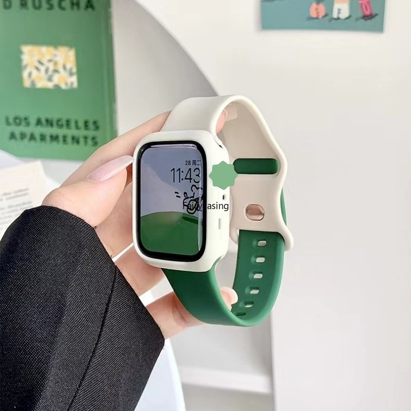 Dây Đeo silicone Hai Màu Thoáng Khí Cho Đồng Hồ Thông Minh apple watch series 8 7 se 6 5 3 41mm 45mm 40mm 44mm 38mm 42mm ultra 49mm
