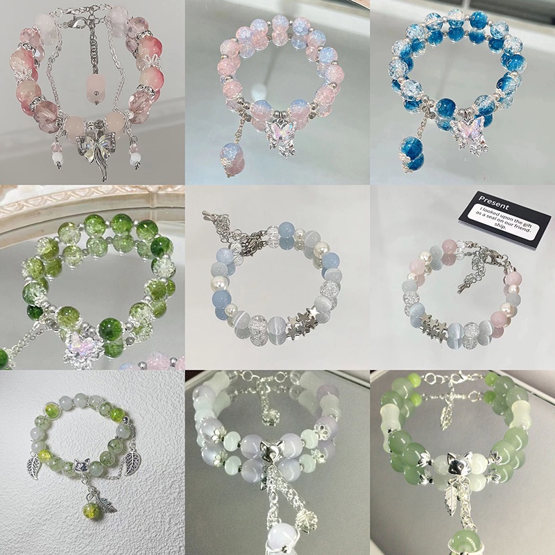 Vòng Tay Hợp Kim Đính Đá Hình Cáo / Bướm Xinh Xắn Cho Nữ