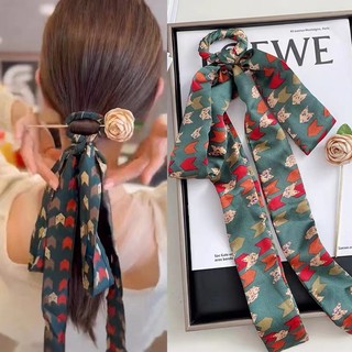 Băng Đô Cài Tóc Vải Lụa Đính Nơ Kiểu Hàn Quốc Dễ Thương
