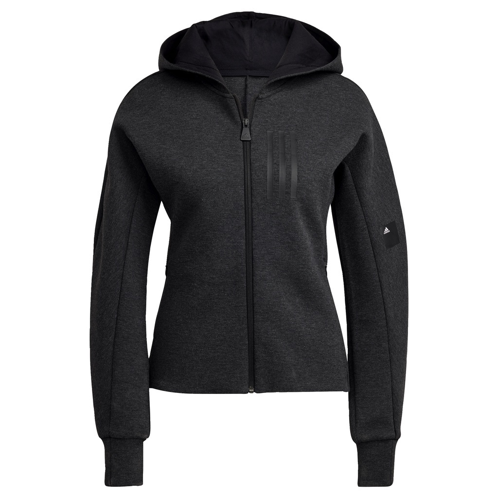 adidas Phong cách sống Áo Hoodie Khóa Kéo Slim Fit Mission Victory Nữ Đen HI4947
