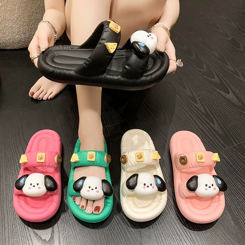 Dép Đế Dày Chống Trượt Thoải Mái Họa Tiết Hoạt Hình Cho Nữ