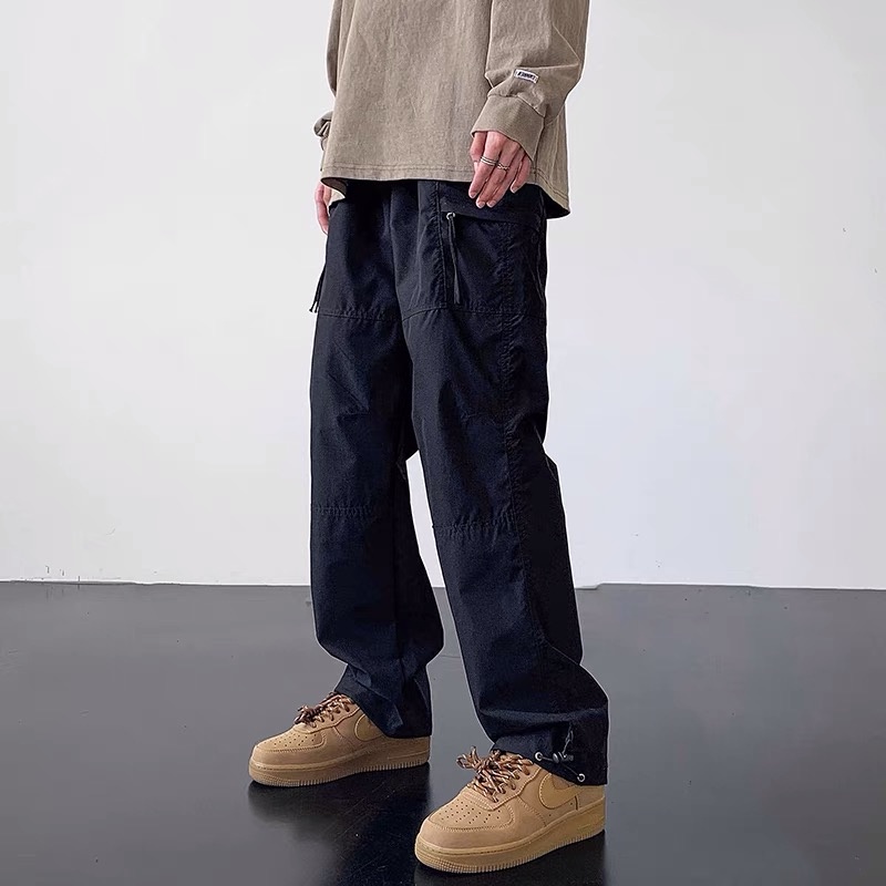 Quần thể thao nam cargo dáng xuông ống rộng phong cách hiphop phối màu basic EQ008 Meme