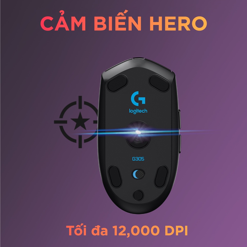 Chuột không dây Logitech G304 Lightspeed - Cảm biến hero chuyên dùng cho người chơi game