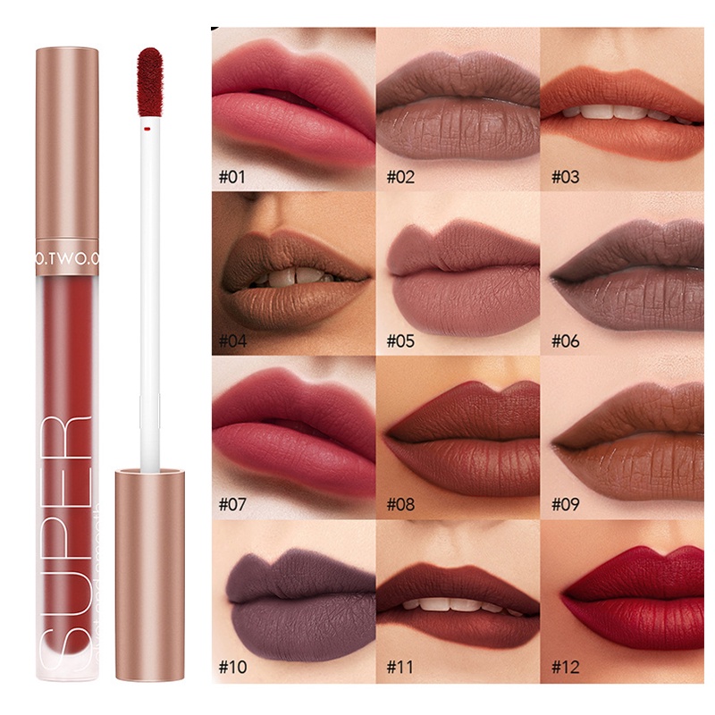 Son Môi o.two.o 12 Màu Tùy Chọn Lâu Trôi Cao Cấp
