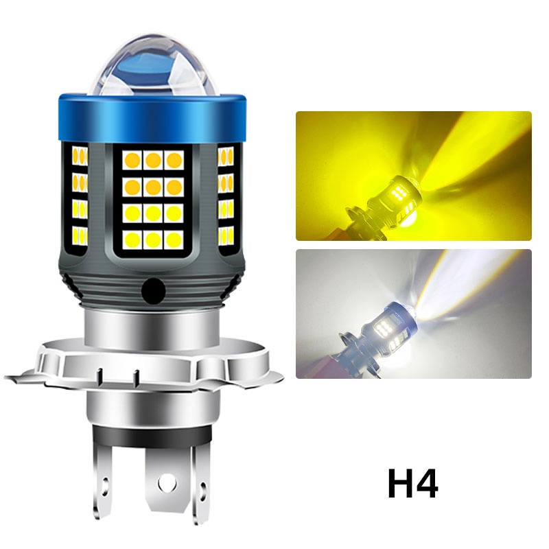 1 Đèn Pha led 12v-32v h4 ba20 3030smd Siêu Sáng Cho Xe Máy