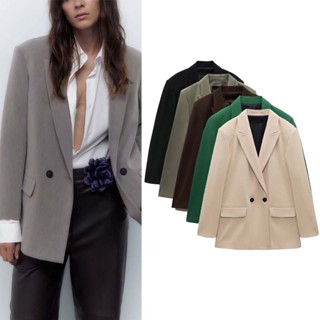 Za Áo Khoác blazer Dáng Rộng Thời Trang Thu Đông Dành Cho Nữ 2753432