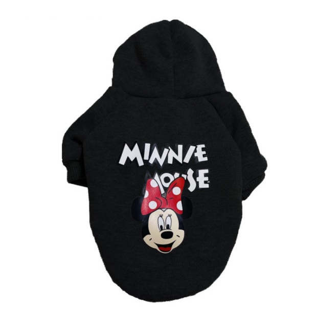 Áo hoodie Dây Rút In Hình mickey minnie 27pets} Giữ Ấm Ngoài Trời Cho Mèo