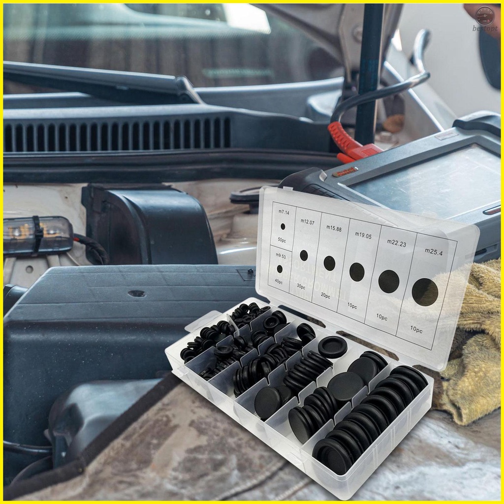 170Pcs Rubber Grommets Assortment Set for Electrical Wire Gasket and Firewall Hole Plug