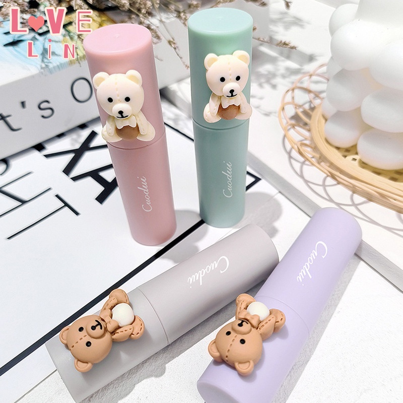 Son Môi Nhung Lì Bùn Hình Gấu Dễ Thương cuodui Chống Dính Cốc