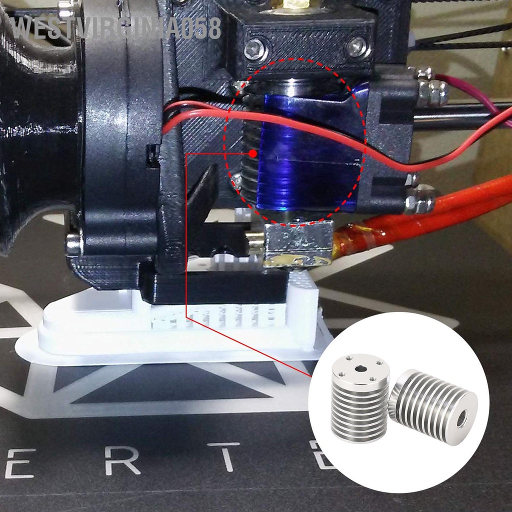 Westvirginia058 2 Chiếc Hotend Tản Nhiệt V6 Máy Đùn Nhôm Cho Voron 0.1 0.2 3D In
