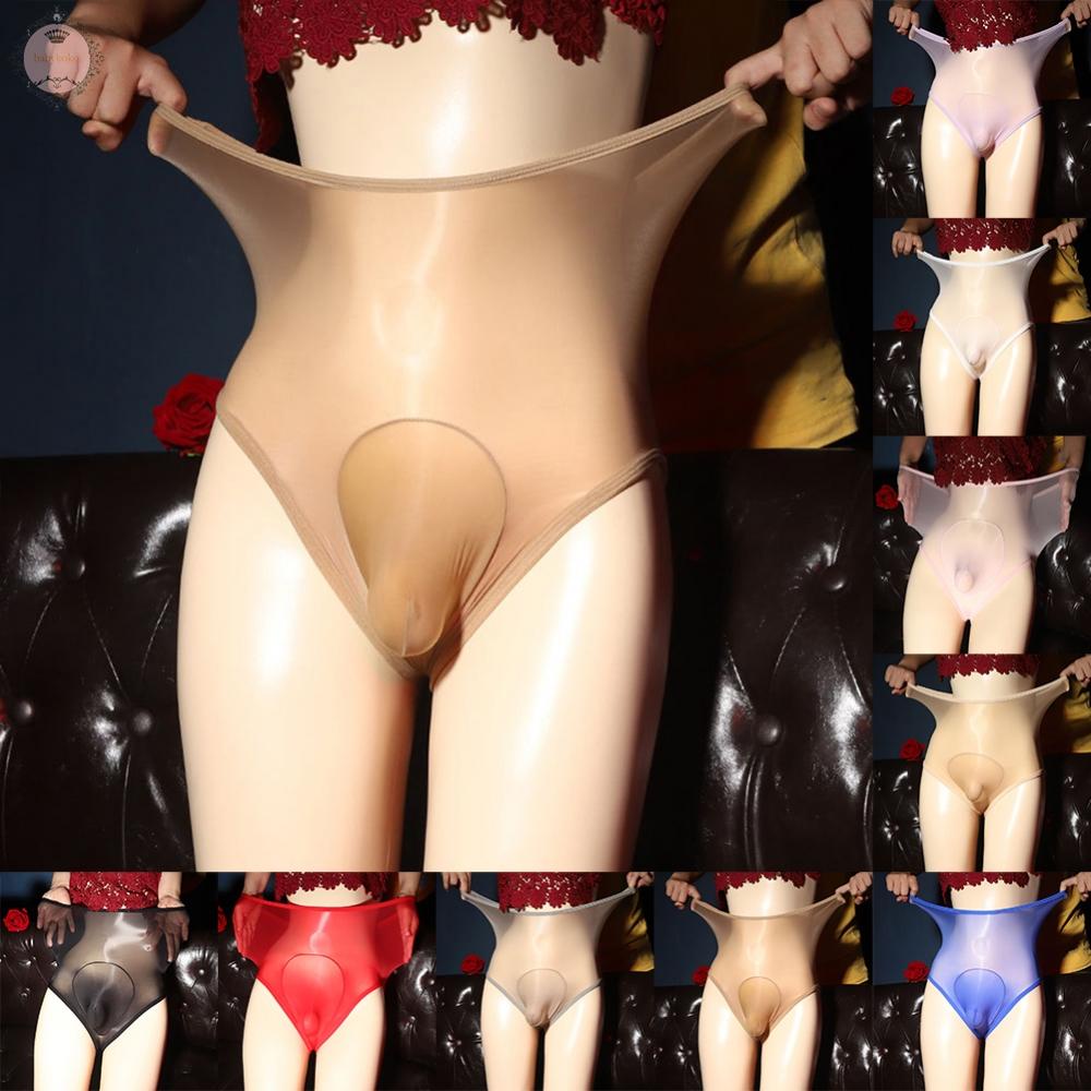 Men Underwear Knickers Lingerie Mesh Seamless See Through Sheer Shorts