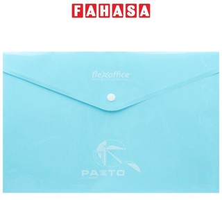 Bìa nút pazto màu pastel a4 flexoffice fo-cbf009 - xanh dương pastel