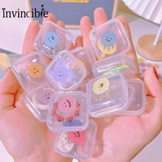Hộp vuông rỗng mini bằng nhựa trong suốt đựng trang sức / bông tai / móng tay