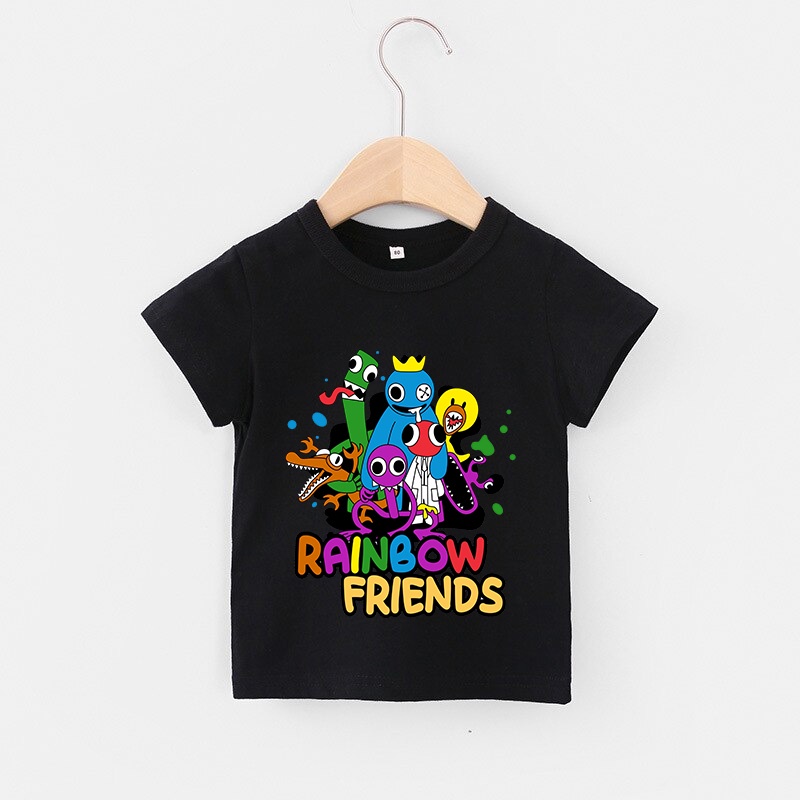 Áo thun trẻ em RAINBOW FRIENDS ART, 8 màu áo, đầy đủ size có big size, áo thun cho bé Cotton, Màu khác nhắn shop