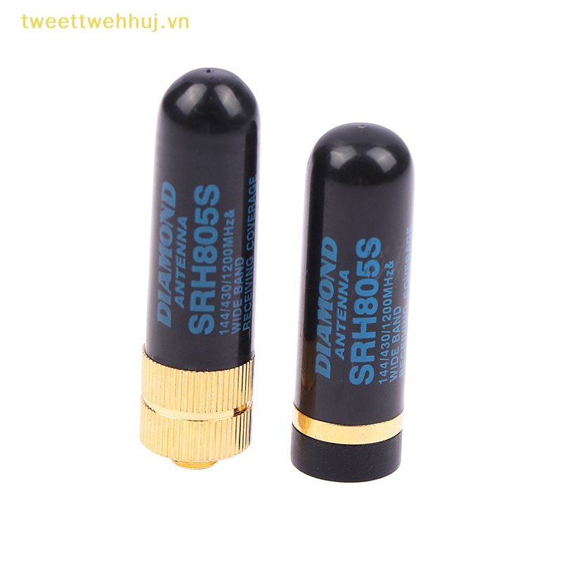 Ăng Ten Băng Tần Kép tweehuj sma-m / sma-f uhf + vhf srh805s walkie Cho baofeng / yaesu vn