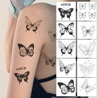 Miếng dán hình xăm tạm thời / hình xăm tạm thời / hình xăm giả / đường viền đen chống nước