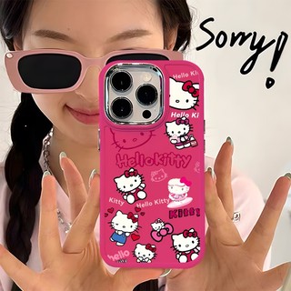 Hoạt Hình Ốp Điện Thoại Silicon Mềm Chống Sốc Nút Kim Loại Hình Mèo Cho iphone 15 14 13 12 11 pro max xs x xr 8 + 7 plus
