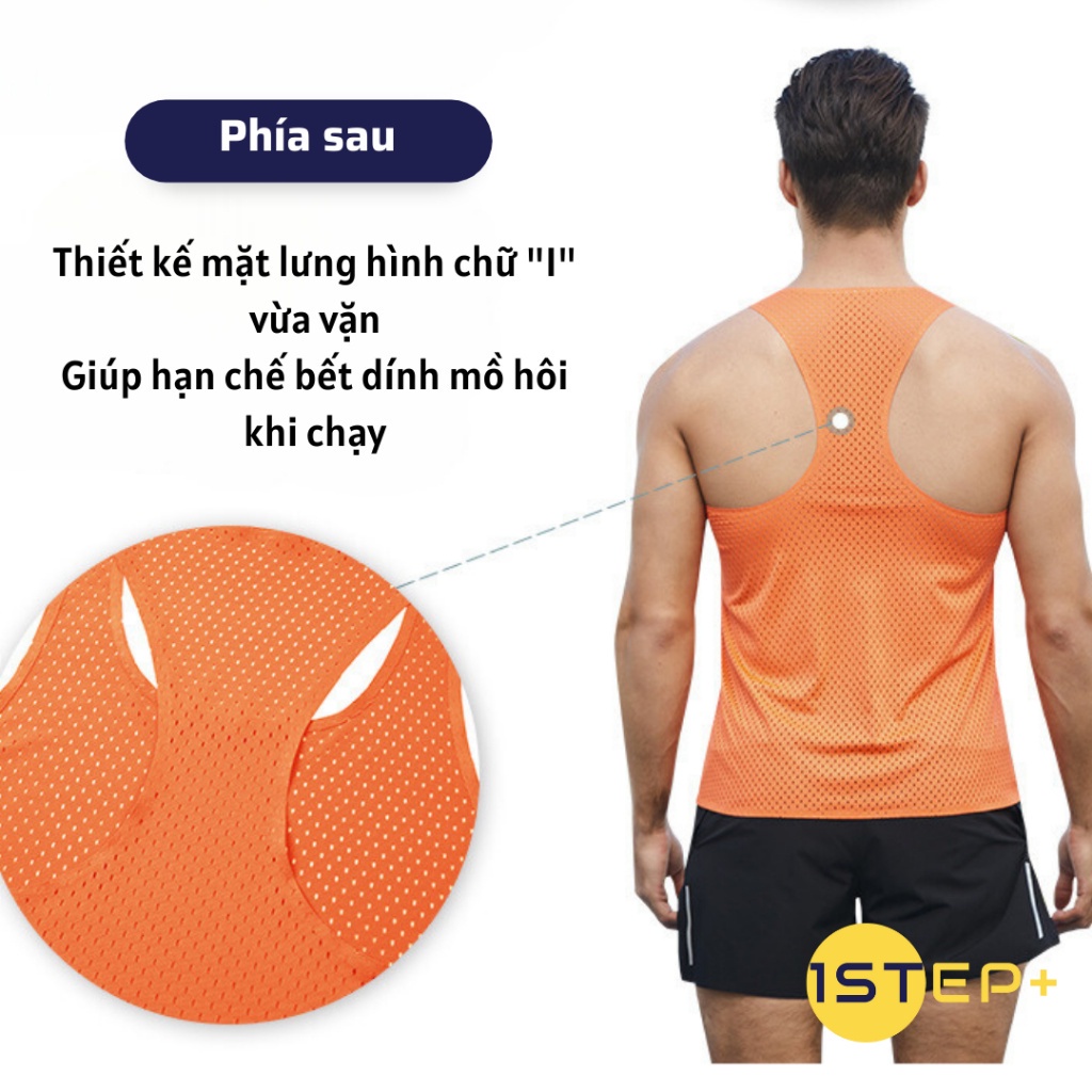 Áo Singlet  chạy bộ OnStep Running AirRun thoáng khí nhanh khô dành cho Nam