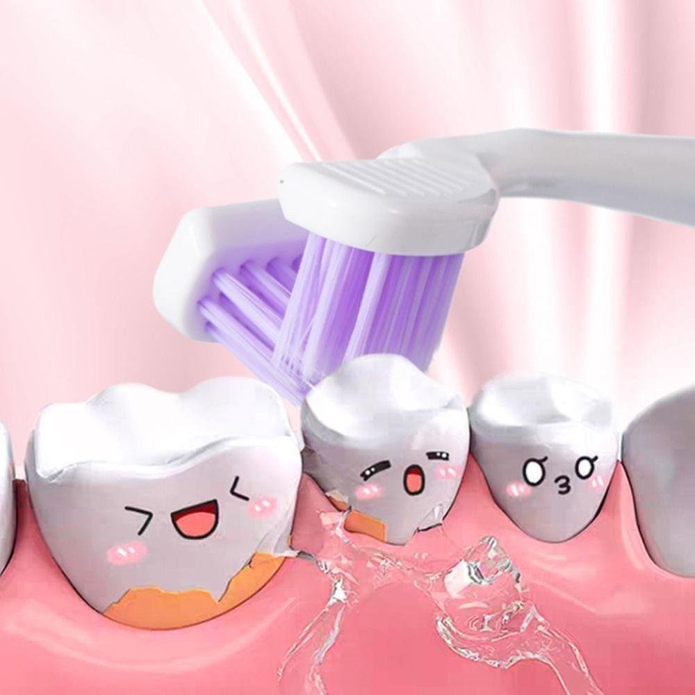 Bàn Chải Đánh Răng 3 Mặt Chăm Sóc Răng Miệng Làm Sạch Sâu Đa Hướng Thoải Mái Khi Đi Du Lịch Dành Cho Người Lớn