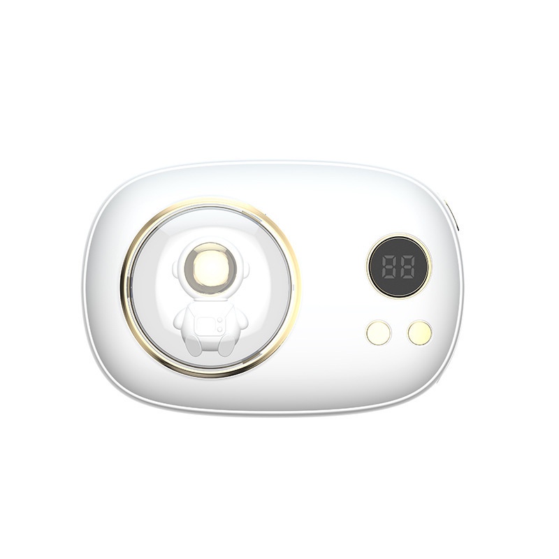 JIASHI Máy sưởi tay phi hành gia USB sạc dự phòng hai trong một màn hình đèn sưởi phi hành gia