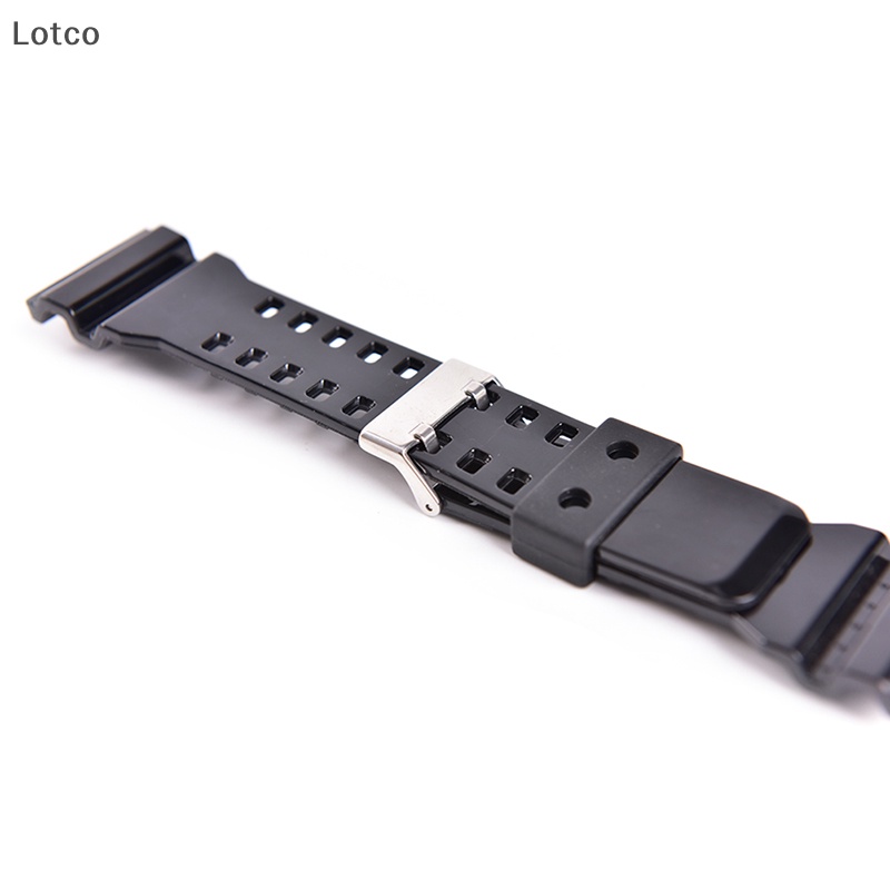Dây Đeo Đồng Hồ Thể Thao Bằng Cao Su Silicon Màu Đen Có Khóa Kim Loại Chống Sốc Cho g-shock vn