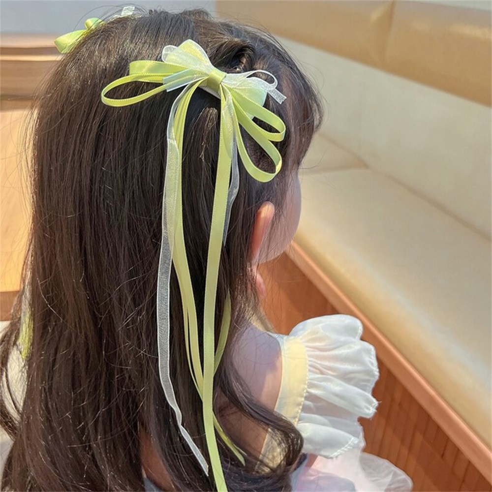 Set 2 Kẹp Tóc Hình Nơ Dài Tua Rua Phong Cách Trung Hoa