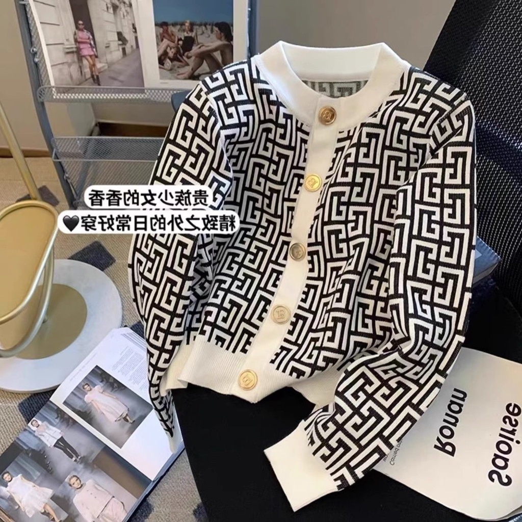 Áo Khoác cardigan Len Dệt Kim Tay Dài Thời Trang Thu Đông Cho Nữ