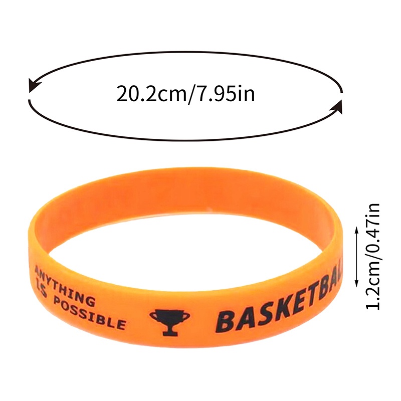 Vòng Tay silicone Cao Su Hoạ Tiết Bóng Rổ Dành Cho Nam Và Nữ