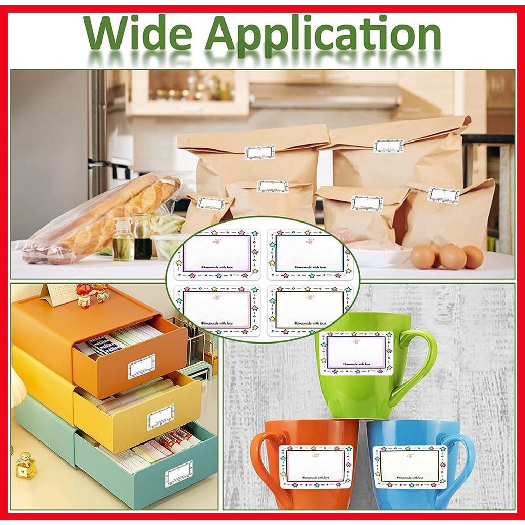 Trống Bộ 250 Nhãn Dán Ghi Tên Chai Lọ Gia Vị Có Thể Tháo Rời Cho Bé