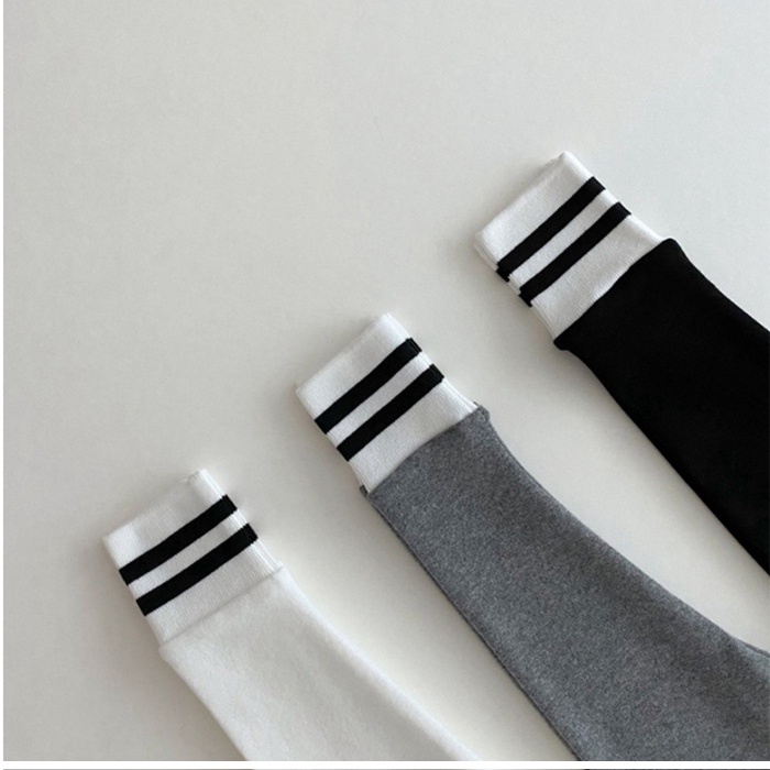 Quần Legging Co Giãn Họa Tiết Kẻ Sọc Đơn Giản Thời Trang Xuân Thu Cho Bé
