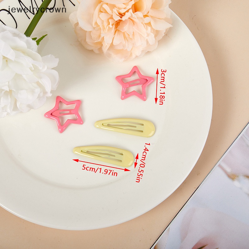 Set 2 Kẹp Tóc bb Hình Ngôi Sao Nhiều Màu Sắc Phong Cách Hàn Quốc y2k