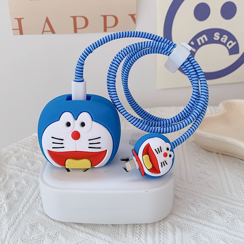 STARBUCKS Phụ Kiện Bảo Vệ Đầu Cáp Sạc Nhanh Hình Chú Chó corgi Dễ Thương